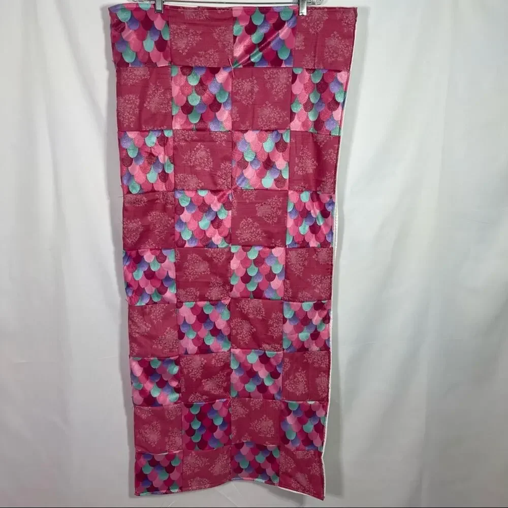 Handcrafted Lap Quilt, Cute pink Pattern Tied. 44